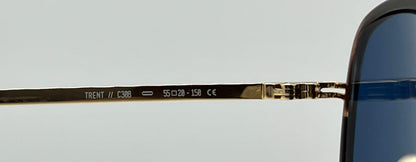 Odette Lunettes “Trenт” C308 W|New, Custom Blue Lenses-55Mm-New|Unworn