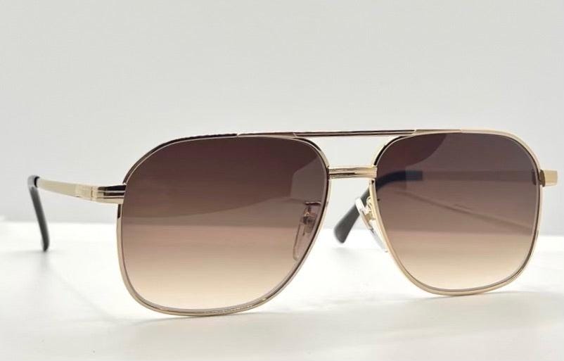 Culture House No. 375 – Vintage Japanese Deadstock Sunglasses | W| New, Custom Tobacco Gradient Lenses (Titan-P)