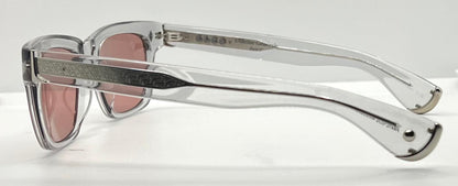 Garrett Leight X Officine Générale Ogx Crystal W|New, Solid Rose Custom Tinted Lenses