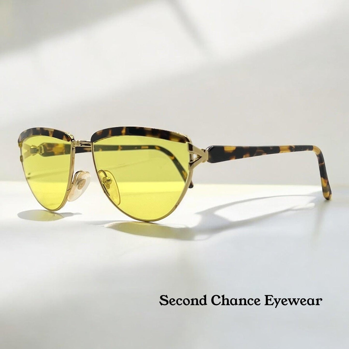 Kador Mod. K 80 Vintage Italian Sunglasses W|New Yellow Custom Lenses-57Mm
