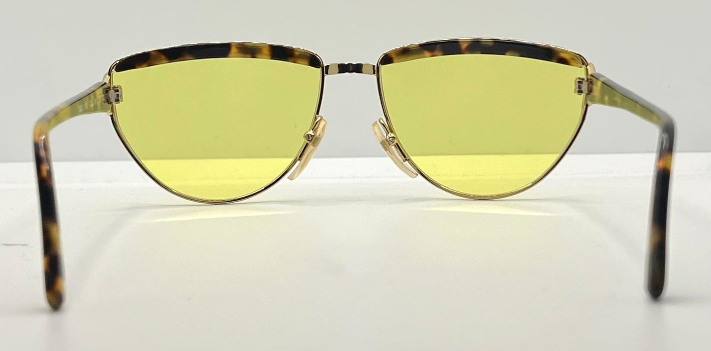Kador Mod. K 80 Vintage Italian Sunglasses W|New Yellow Custom Lenses-57Mm