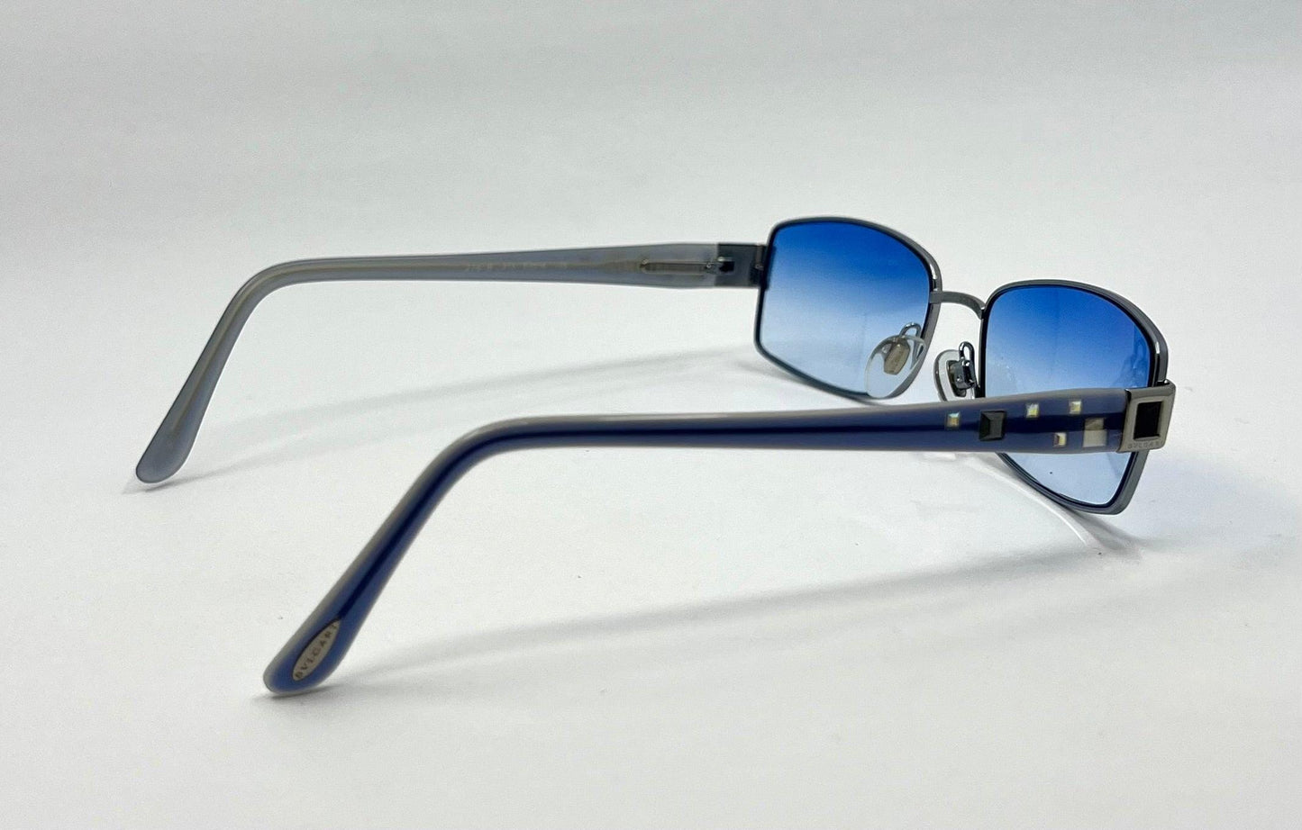 Bvlgari 276-B 213 Vintage Y2K Jewled Sunglasses W|New Blue Gradient Custom Tints Lenses