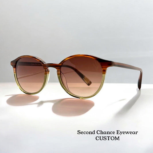 Kung Fu Eyes By Eve D – Model Scott 1060 – Handmade In Germany W|New, Custom Brown Gradient Lenses