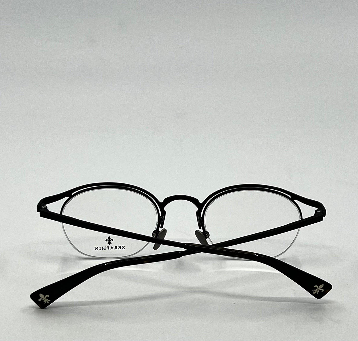 Seraphin Duval 8523 Eyeglasses Titanium Black 47-22-145|Handmade Japan-New
