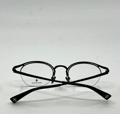 Seraphin Duval 8523 Eyeglasses Titanium Black 47-22-145|Handmade Japan-New