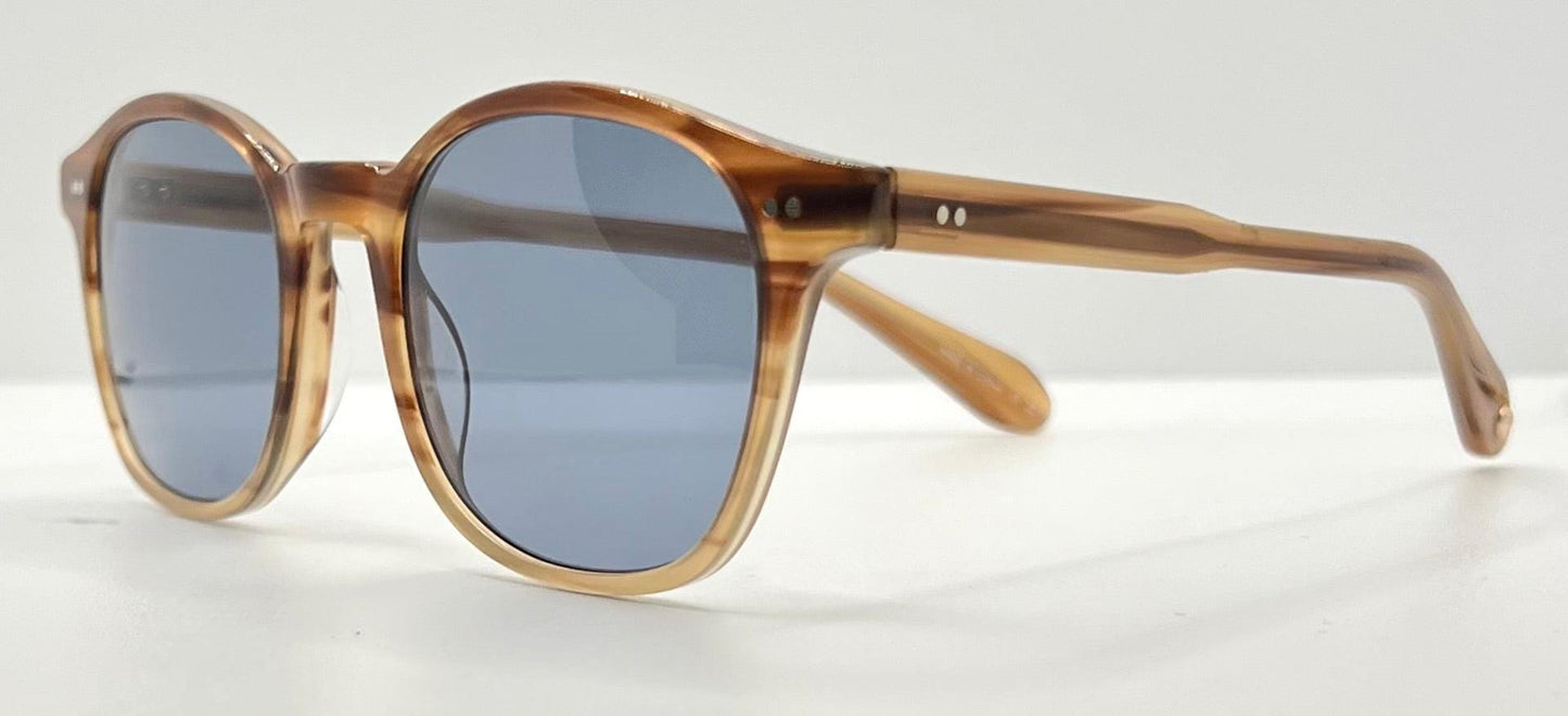 Garrett Leight Riley Btf Sunglasses W|New Pacific Blue Custom Lenses-Full Kit-Unworn-48Mm