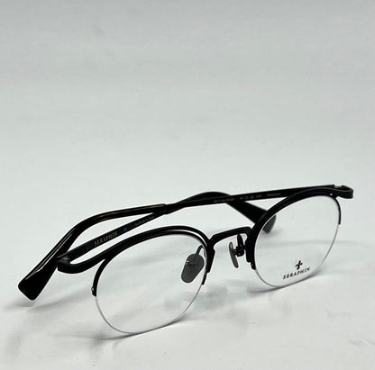 Seraphin Duval 8523 Eyeglasses Titanium Black 47-22-145|Handmade Japan-New