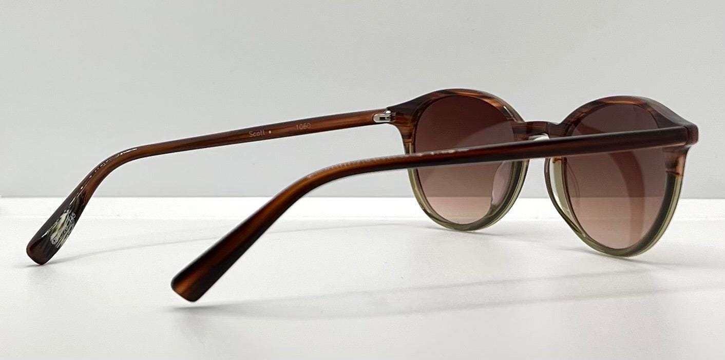 Kung Fu Eyes By Eve D – Model Scott 1060 – Handmade In Germany W|New, Custom Brown Gradient Lenses