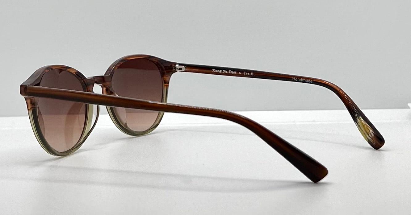 Kung Fu Eyes By Eve D – Model Scott 1060 – Handmade In Germany W|New, Custom Brown Gradient Lenses