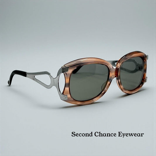 Vintage 1970s Brown Acetate & Steel Sunglasses – Polarized – 47-20-145