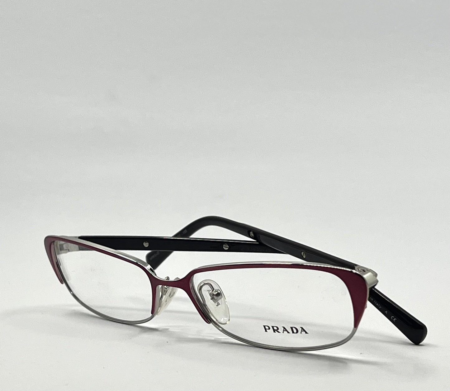 Prada Vpr 5-O Optical Frame – Italian Made – Size 54-16-135 – Burgundy