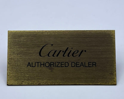 Cartier Authorized Dealer In-Store Nameplate -100% Authentic 3X1.5X2 Inches