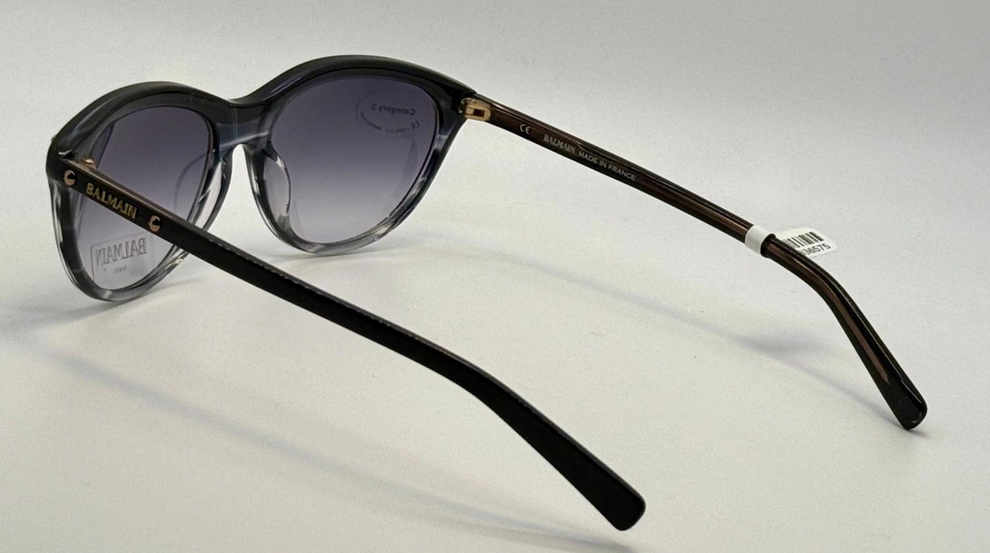 Brand New|Uworn Deadstock Balmain Bl 2007 Sunglasses – Made In France, Black|Smoky Grey