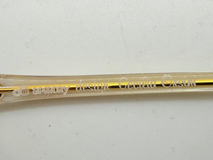 Apology Design by Cecilio Orsini “Rapsodia 2” Vintage Sunglasses w|New, Custom Clear Gold Lenses-Deadstock