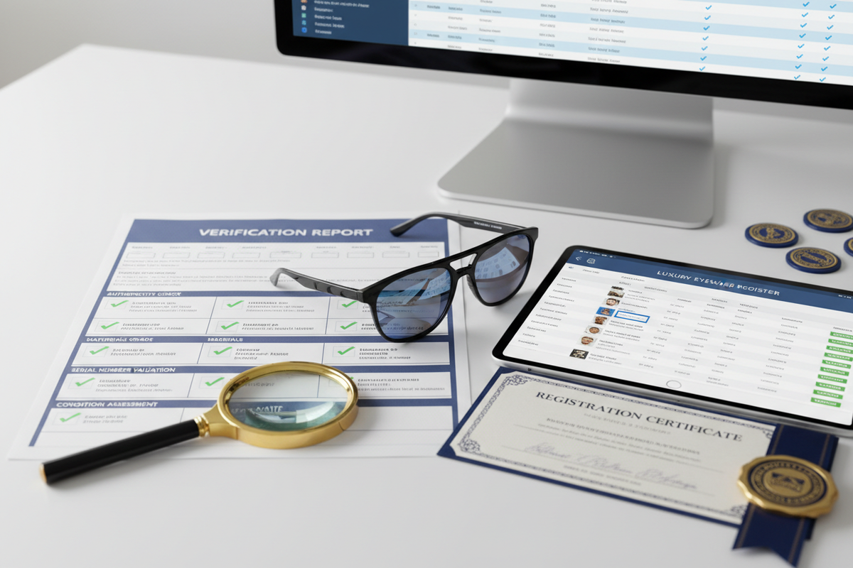 You’ll receive your verified report, optional grade, and registration link once your eyewear passes through our process. Each item is logged, photographed, and stored in our permanent database for future verification.